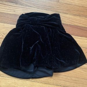 Velvet skirt with built in shorts